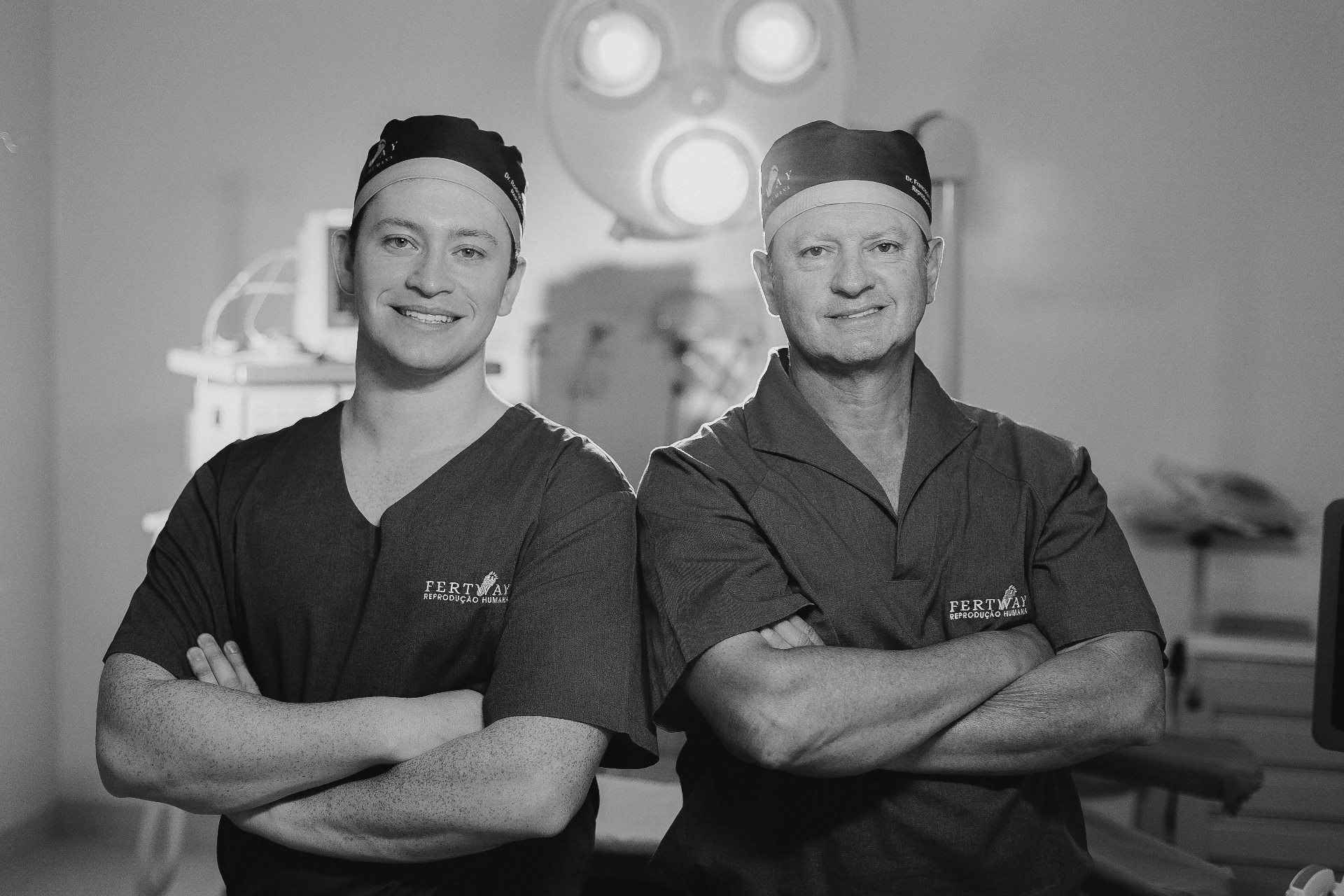 Equipe médica da Fertway — Dr. Rodrigo Furtado e Dr. Francisco Furtado